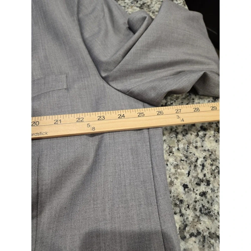 Perry Ellis Suit Jacket Gray 50 L Poly Blend